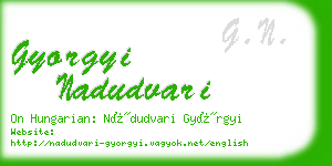 gyorgyi nadudvari business card